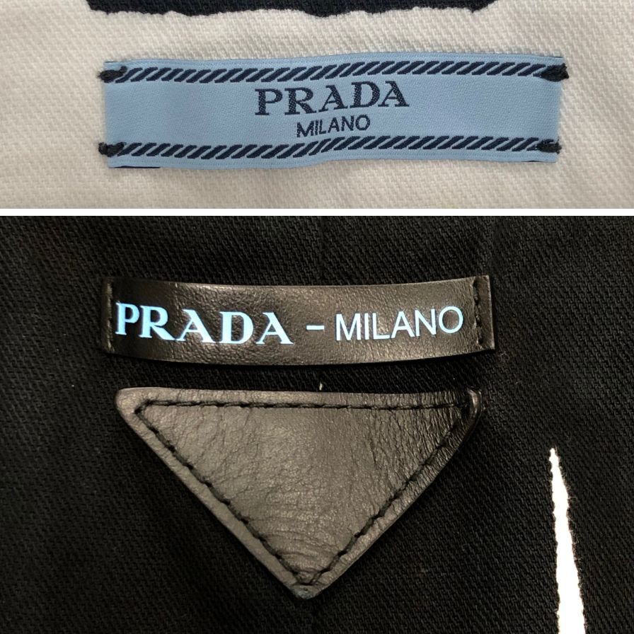 プラダ スカート カーフトライアングルロゴ レディース ブラック 36S PRADA【AFB20】