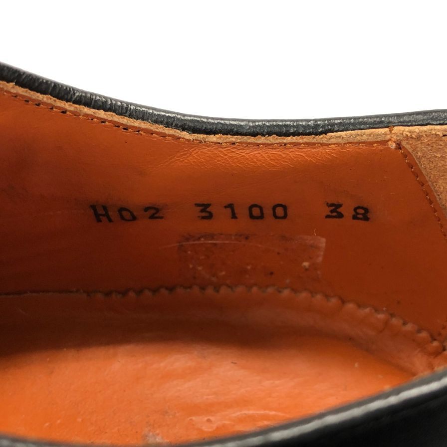 ロブス レザーシューズ ストレートチップ カーフ ブラック メンズ サイズ38 LOBBS 約23.0cm【AFC43】