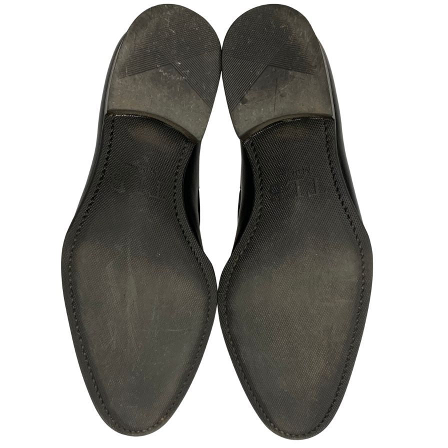 ティーエルビー マヨルカ レザーシューズ タッセルローファー ブラック メンズ サイズ5.5 TLB mallorca 約24.5cm【AFD12】