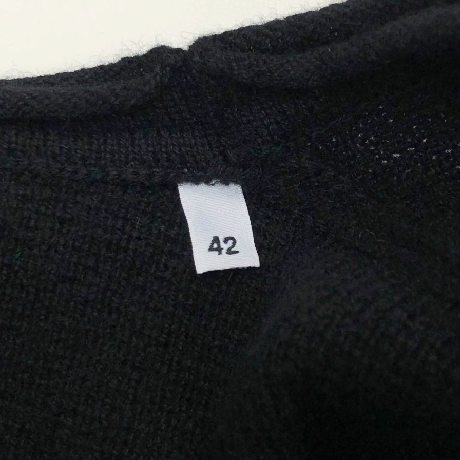 極美品◆ドルチェ&ガッバーナ カシミア100% ラウンドネック トップス セーター レデイース サイズ42 ブラック DOLCE & GABBANA 【AFB45】