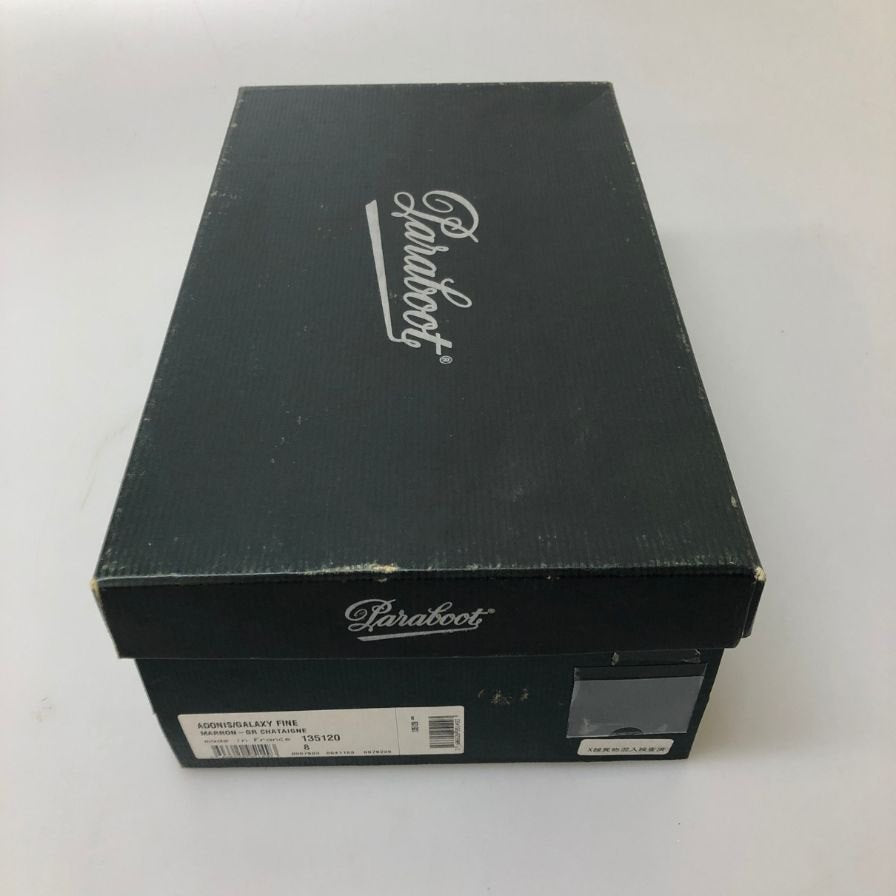 パラブーツ レザーシュ―ズ コインローファー アドニス シボ革 マロン UK8 Paraboot 約26.5cm【AFD13】
