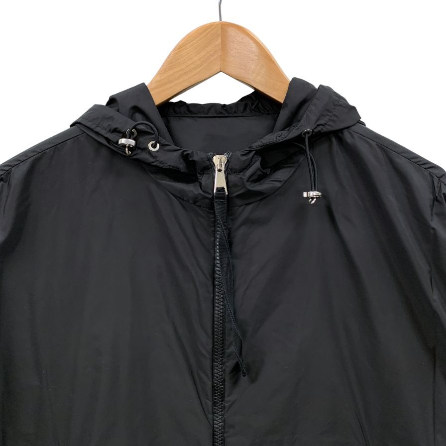 美品◆モンクレール 19SS ナイロンジャケット SARCELLE GIUBBOTTO フリル ブラック レディース サイズ2 MONCLER 【AFB38】
