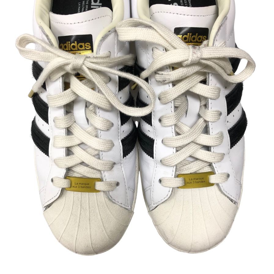 アディダスオリジナルス スーパースター FW4432 ブラック/ホワイト 27.5cm フェイクファー メンズ ADDIDAS SUPERSTAR 約27.5cm【AFD7】