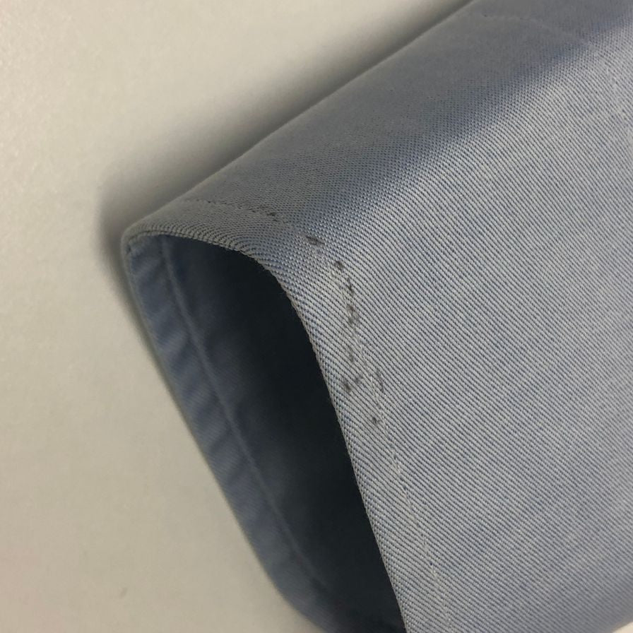 新品同様◆エルメネジルドゼニア 長袖ドレスシャツ ブルー サイズ39/15.5 メンズ Ermenegildo Zegna 【AFB33】