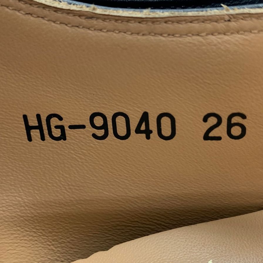 スコッチグレイン セミブローグ HG9040 ブラック サイズ26㎝ メンズ 革靴 メダリオン SCOTCH GRAIN ビジネスシューズ 約26.0cm【LA】【中古】