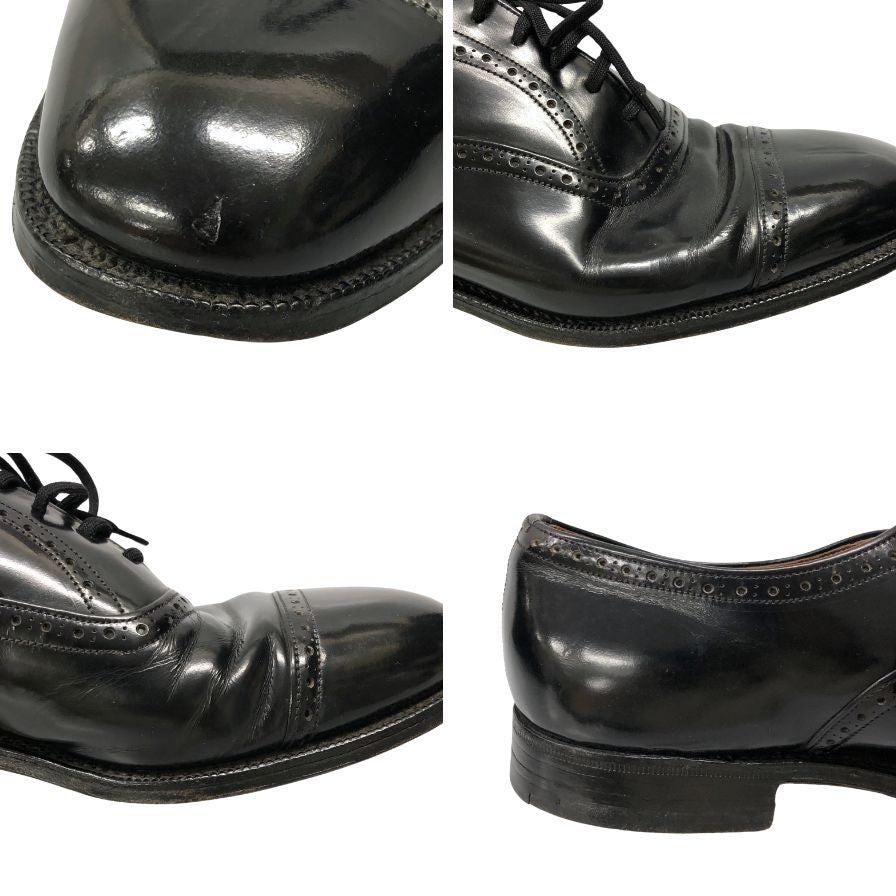 チャーチ レザーシューズ legate ローカット パンチドキャップトゥ ブラック メンズ サイズ6ハーフ Church's 約25.5cm【AFC1】