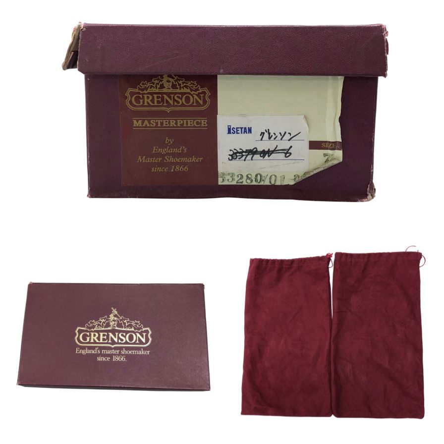 グレンソン レザーシューズ ウイングチップ マスターピース バーガンディ サイズ8.5E メンズ GRENSON ビジネスシューズ 約27.0cm【LA】【中古】