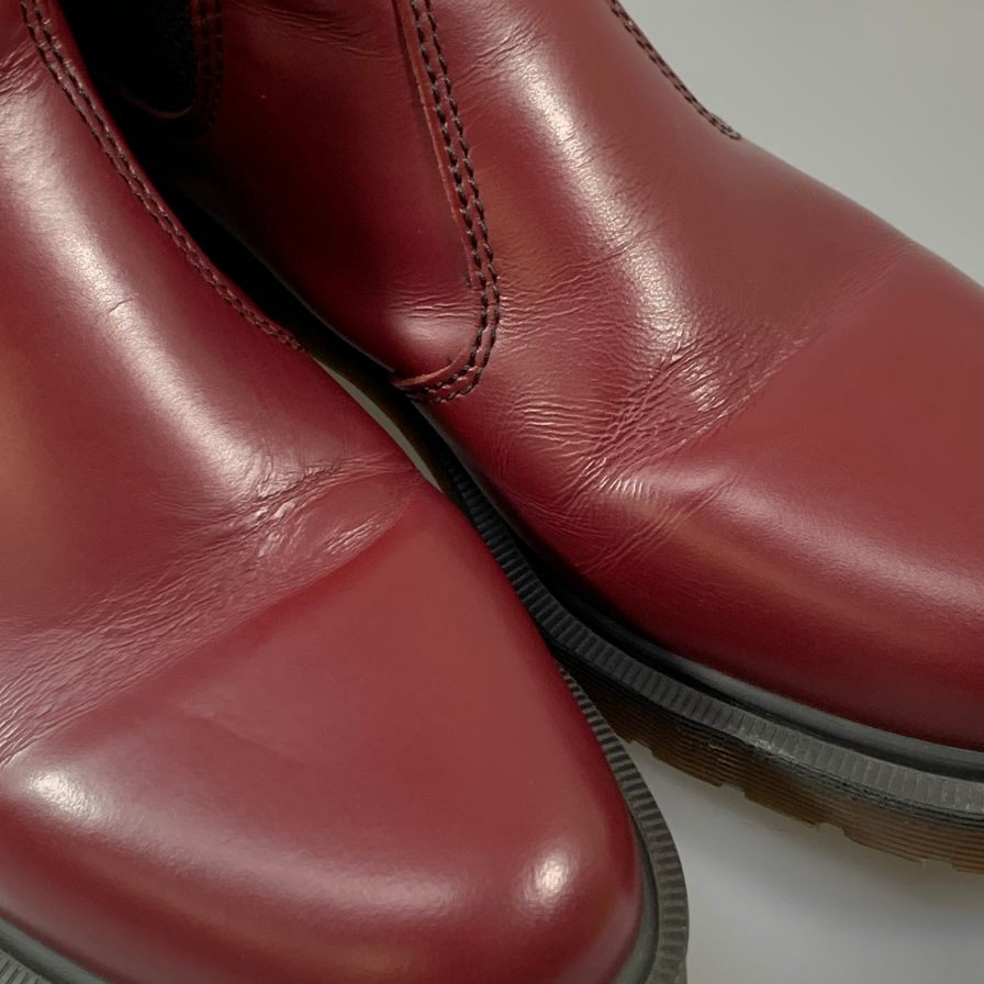 ドクターマーチン チェルシーブーツ 2976 サイドゴア レザー チェリーレッド メンズ サイズUK7 Dr.Martens 約26.0cm【AFC40】