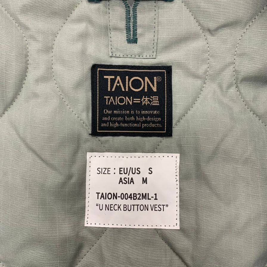 極美品◆タイオン ベスト ミリタリーベスト 004B2ML1 グリーン Mサイズ メンズ TAION 【AFB28】