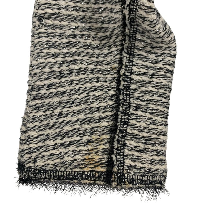 中古◆ザラ ウーマン ノーカラージャケット ツイード レディース サイズL ZARA WOMAN 【AFB40】
