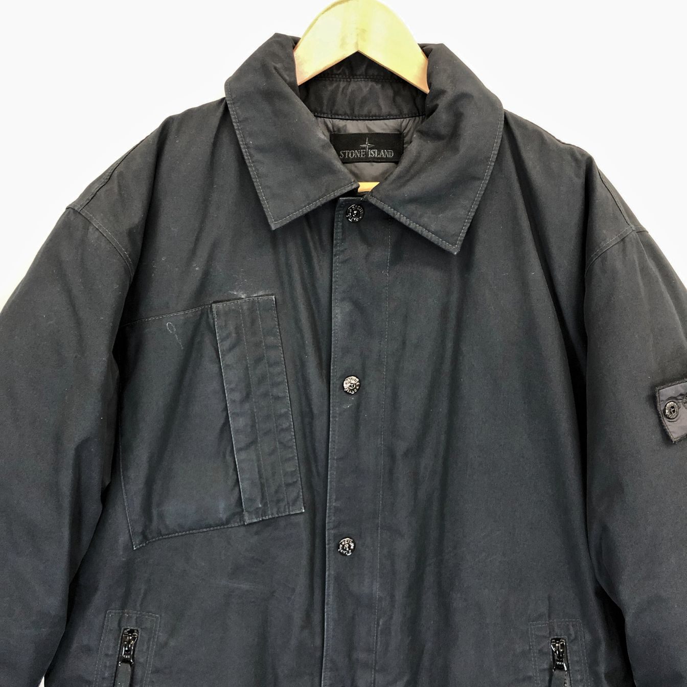 美品◆ストーンアイランド ゴースト ダウンジャケット ブラック メンズ サイズM Stone Island 【AFA3】