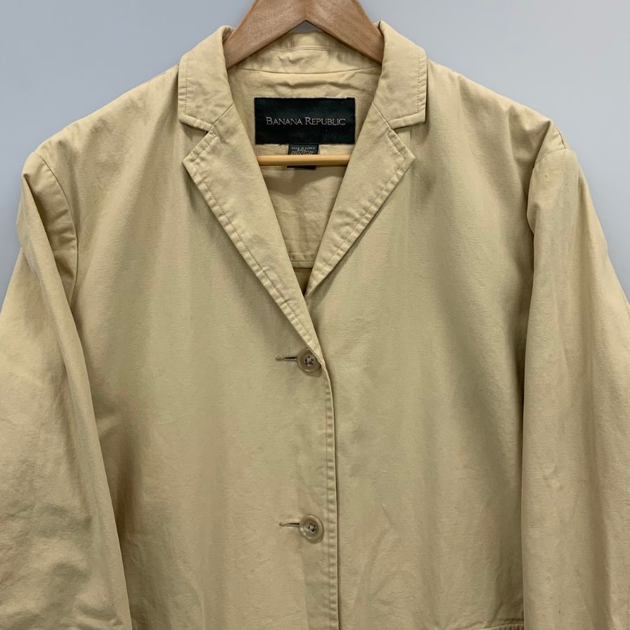 美品◆バナナリパブリック コート オールド コットン ベージュ メンズ サイズ L BANANA REPUBLIC 【AFB34】