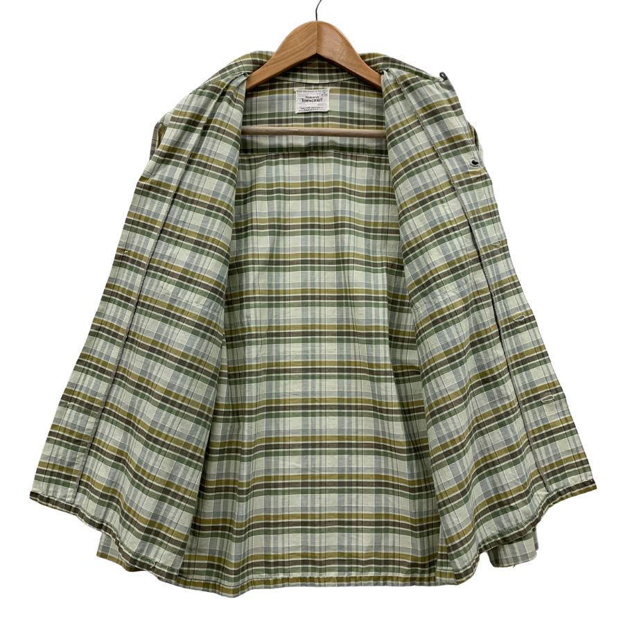 美品◆タウンクラフト 60S チェックシャツ 船タグ 開襟 サイズM メンズ TOWNCRAFT 【AFB14】