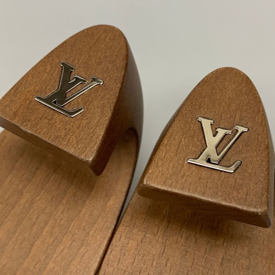 ルイヴィトン シューツリー ブラウン 木製 サイズ6 LOUIS VUITTON 約24.5cm【AFC47】
