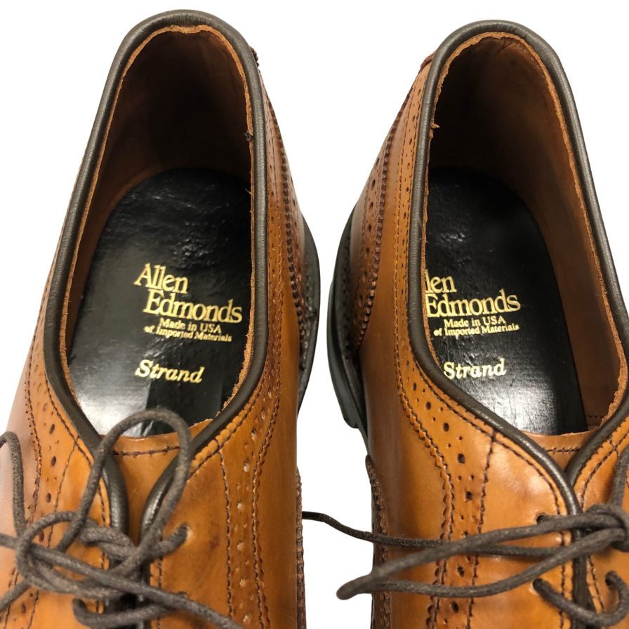 アレンエドモンズ レザーシューズ 6105 Strand パンチドキャップ ブラウン サイズ11 Allen Edmonds 約29.0cm【AFC30】