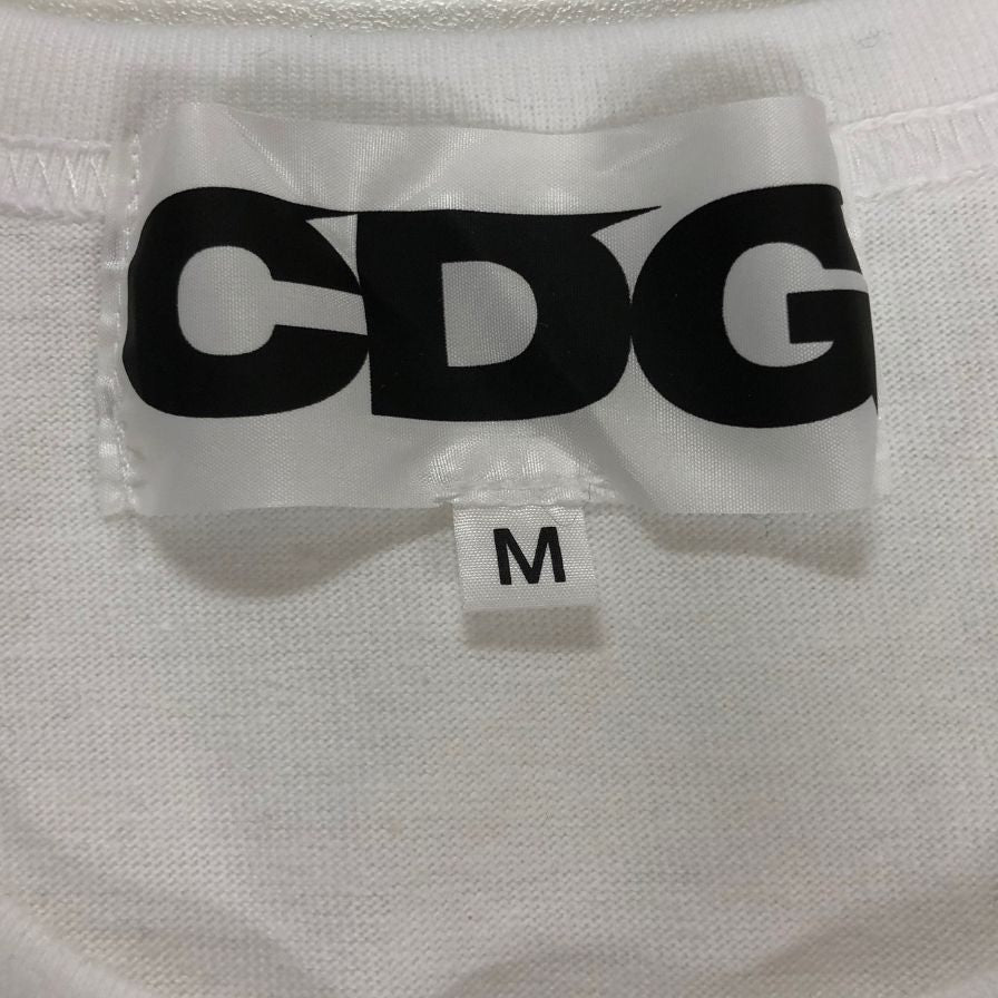 極美品◆コムデギャルソン CDG 長袖 Tシャツ AD2019 SZ-T035 袖バックプリント ホワイト メンズ サイズM comme des garcons 【AFB21】