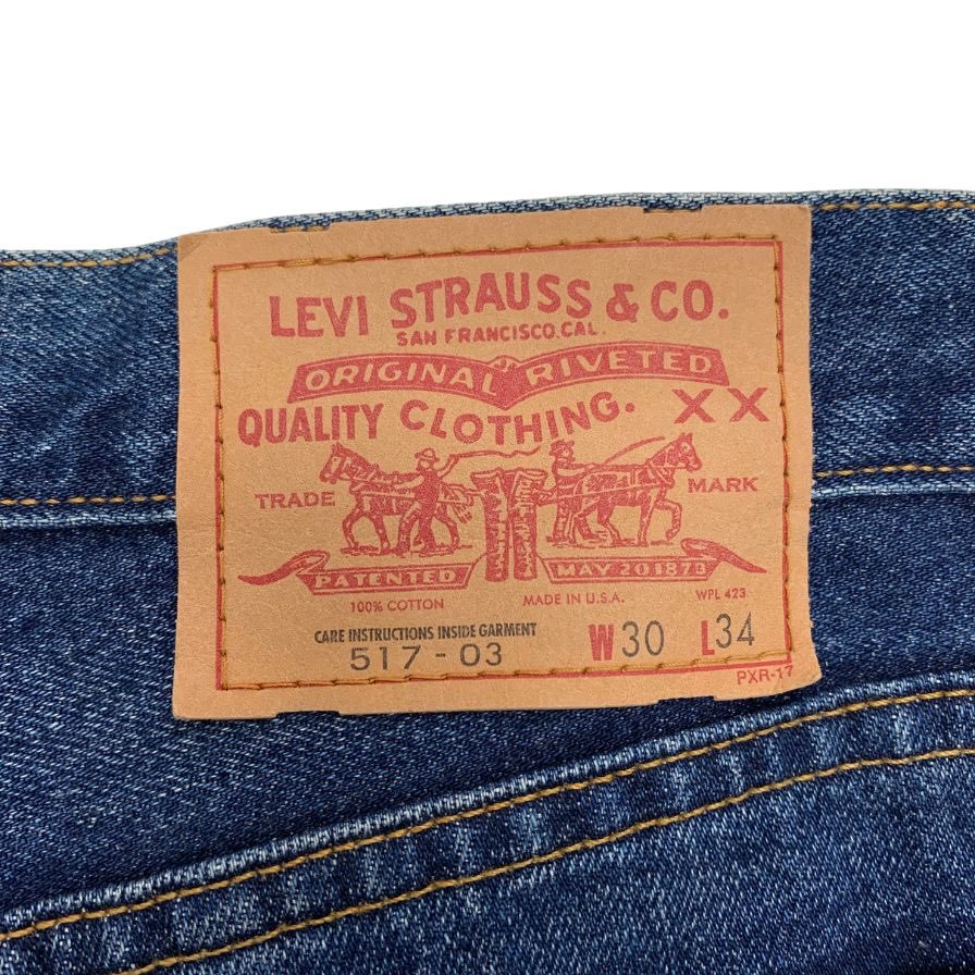 リーバイス デニム 517 90S ボタン裏553 インディゴ メンズ サイズ W30 L34 LEVI’S 【AFB44】