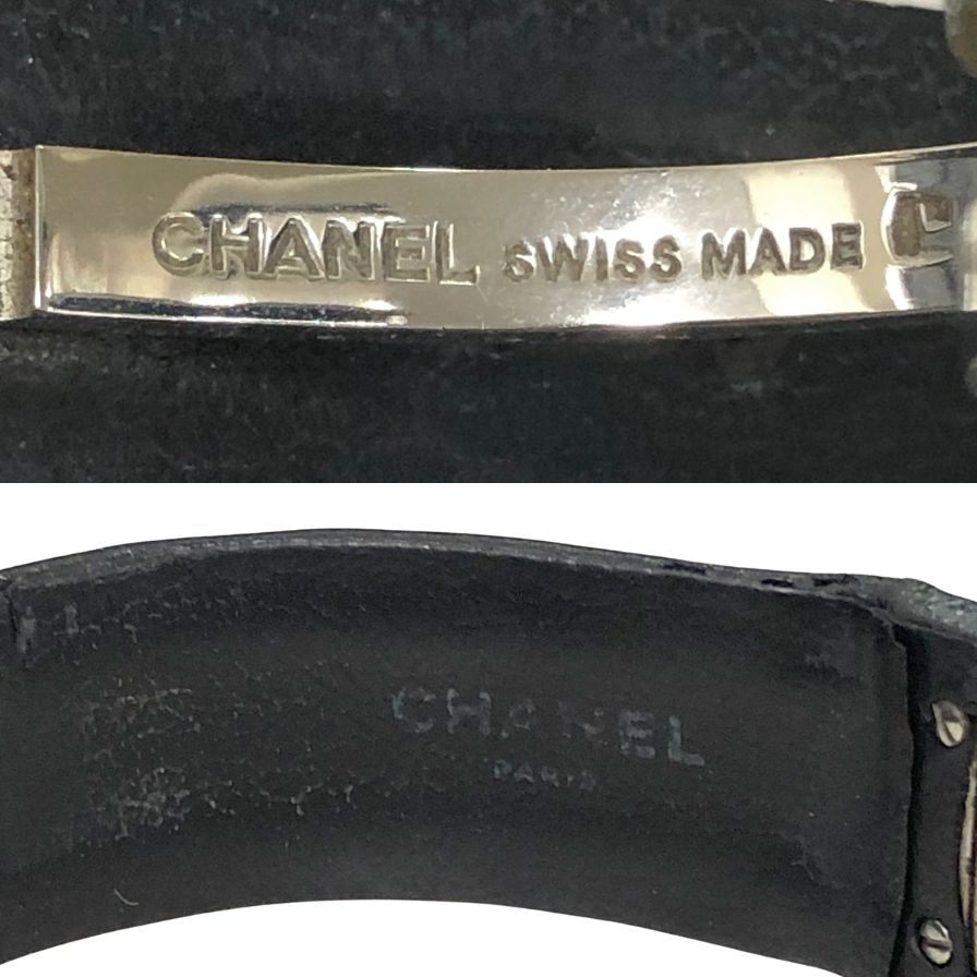 シャネル マトラッセ H0116 レディース腕時計 クォーツ ステンレススチール SS 純正レザーベルト ブラック CHANEL【AFI19】
