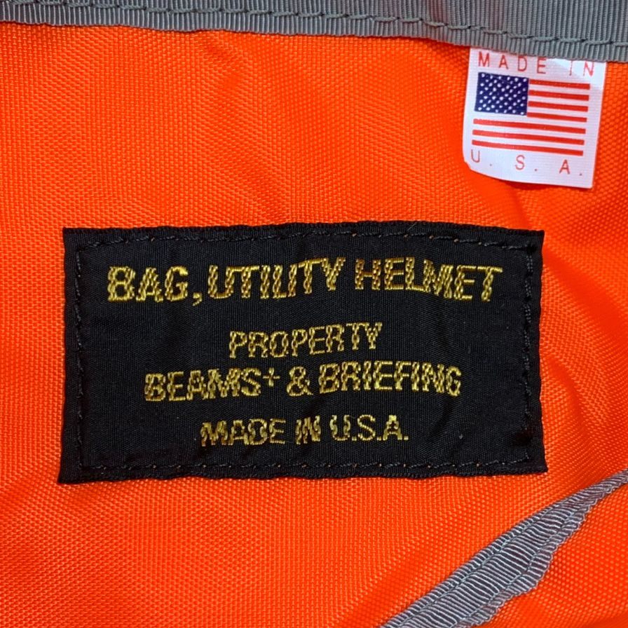 ブリーフィング ビームス+ ショルダーバッグ ユーティリティ ヘルメットバッグ ナイロン メッシュ メンズ カーキ BRIEFING × BEAMS PLUS【AFE2】
