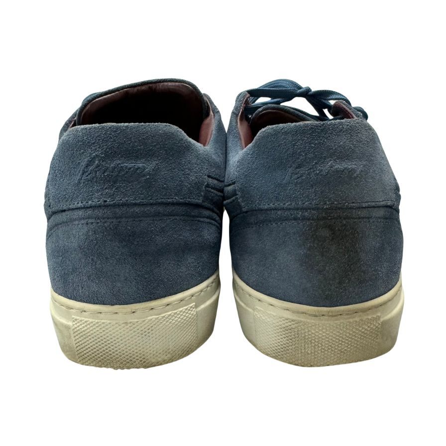 ブリオーニ レザースニーカー JAMES ローカット メンズ ブルー サイズ7 Brioni 約25.5cm【AFD7】