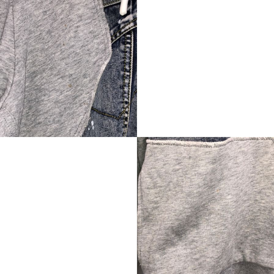 中古◆デシグアル パーカー デニム切り替え サイズM グレー系 Desigual 【AFA13】