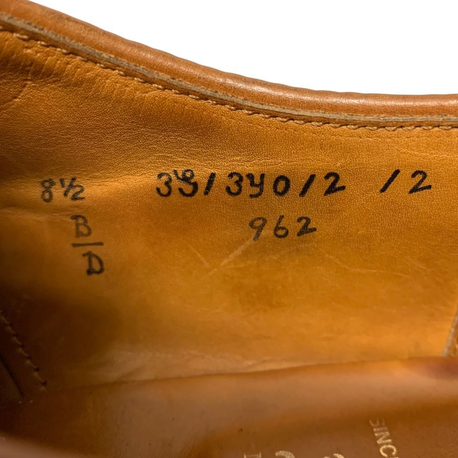 オールデン バーニーズニューヨーク別注 962 レースアップシューズ スプリットトゥ カーフ ブラウン メンズ サイズ8.5D Alden BARNEYS NEW YORK 約26.5cm【LA】