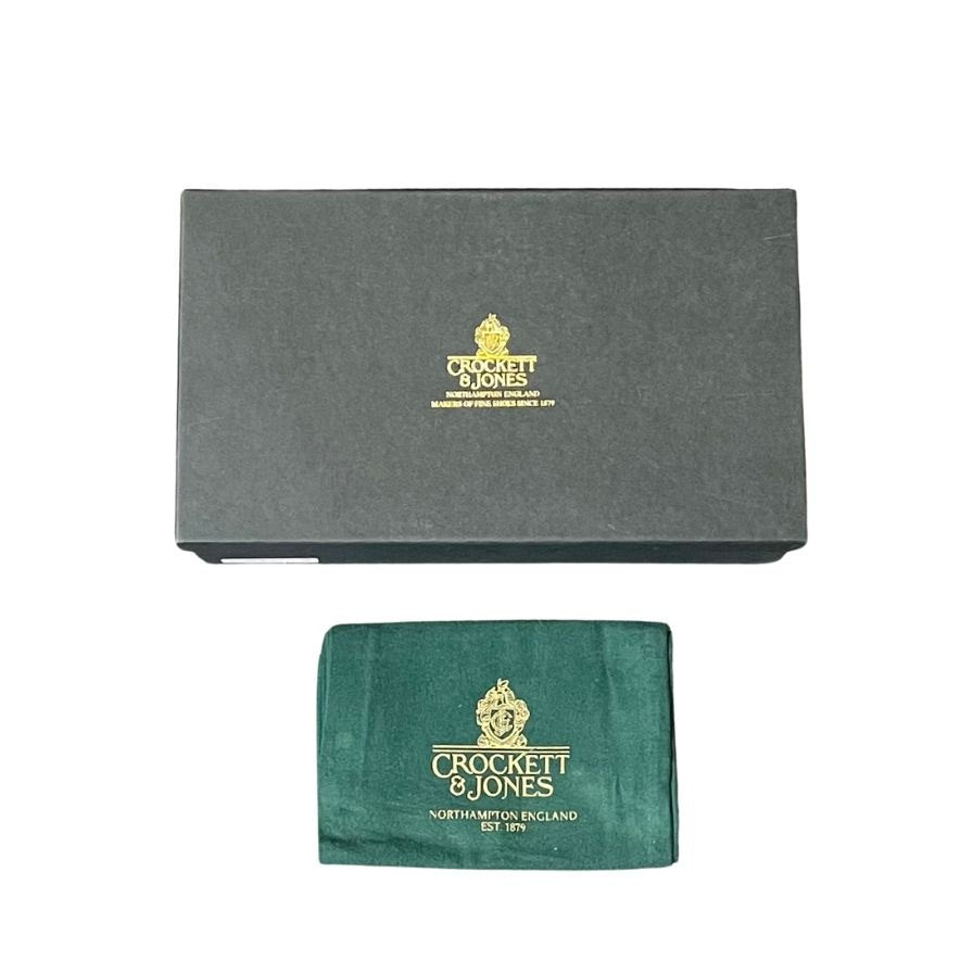 クロケット&ジョーンズ レザーシューズ ヘスウォール2 ウイングチップチップ カーフ ブラック メンズ サイズUK7E CROCKETT&JONES HESWALL2 ビジネスシューズ 約26.0cm【LA】【中古】