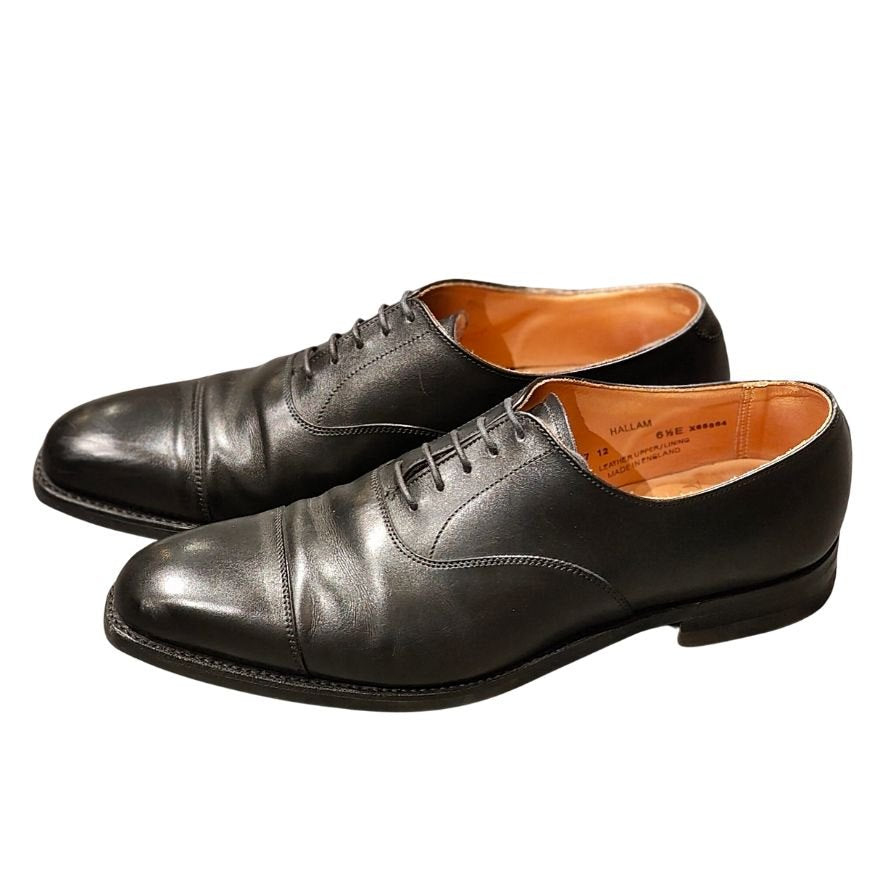 クロケット&ジョーンズ スレザーシューズ トレートチップ ハラム サイズUK6.5E ブラック CROCKETT&JONES ビジネスシューズ 約25.0cm【LA】【中古】