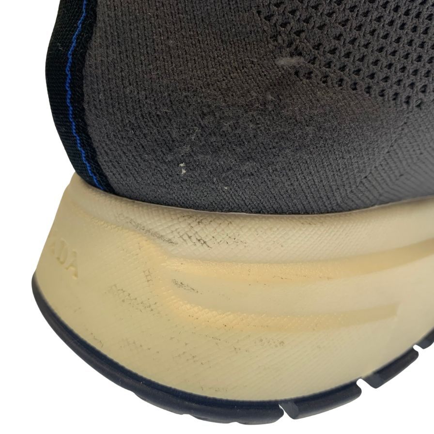 中古◆プラダ スニーカー 3491 メッシュ ニット サイズ6.5 グレー系 メンズ PRADA【AFC40】