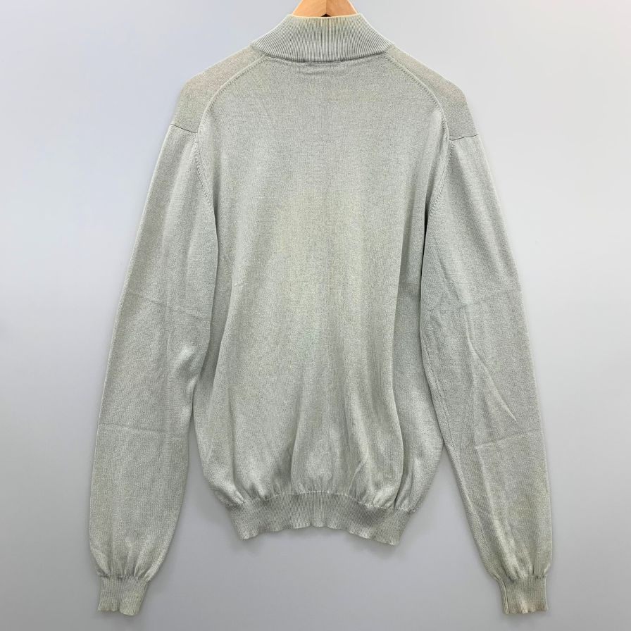 中古◆ザノーネ ニット クルーネック 毛100% メンズ グリーン系 サイズ48 ZANONE 【AFB28】