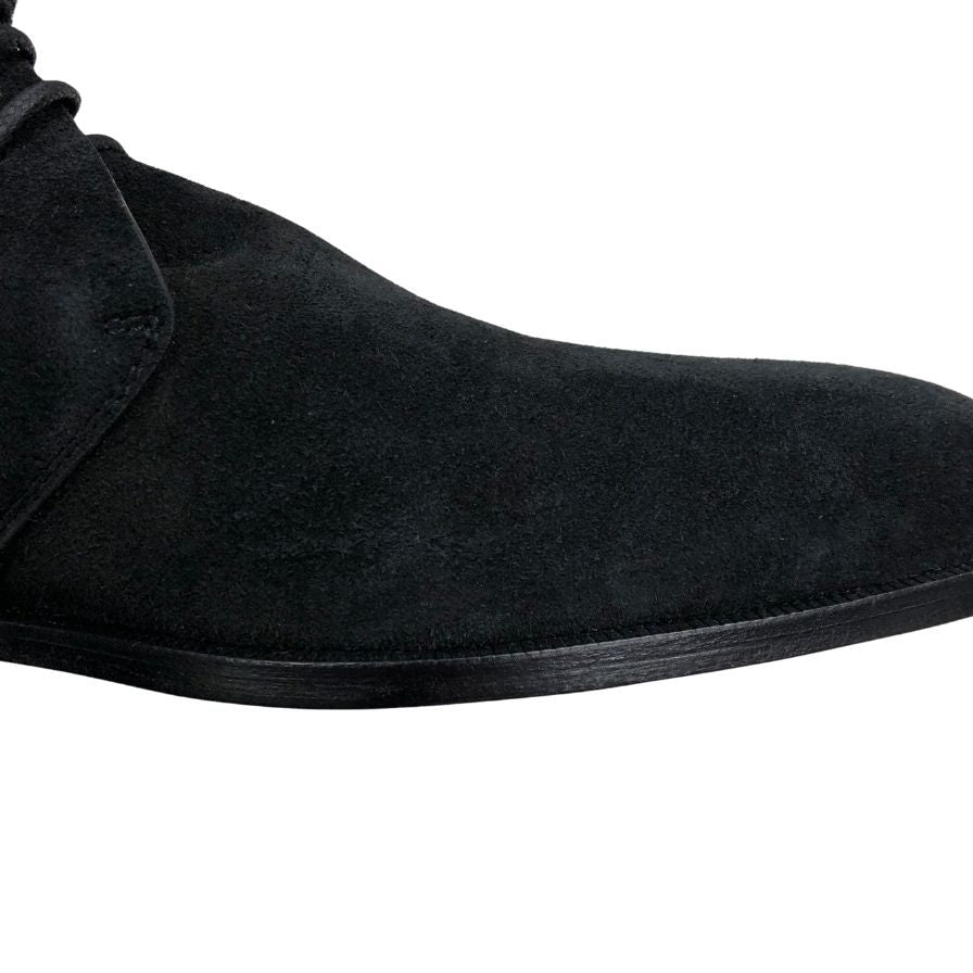 マノロ ブラニク チャッカブーツ スエード サイズ8 メンズ ブラック MANOLO BLAHNIK 約25.0cm【AFC1】