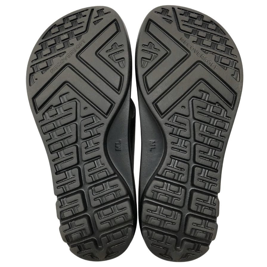 テリック サンダル リカバーソフト メンズ サイズML ブラック TELIC 約25.5cm【AFC44】