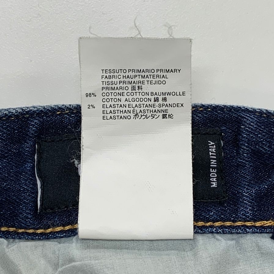 ディースクエアード デニムパンツ クラシック ケニー ツイスト ジーンズ ペイント ダメージ 加工 17AW インディゴ メンズ サイズ46 DSQUARED2 【AFB9】