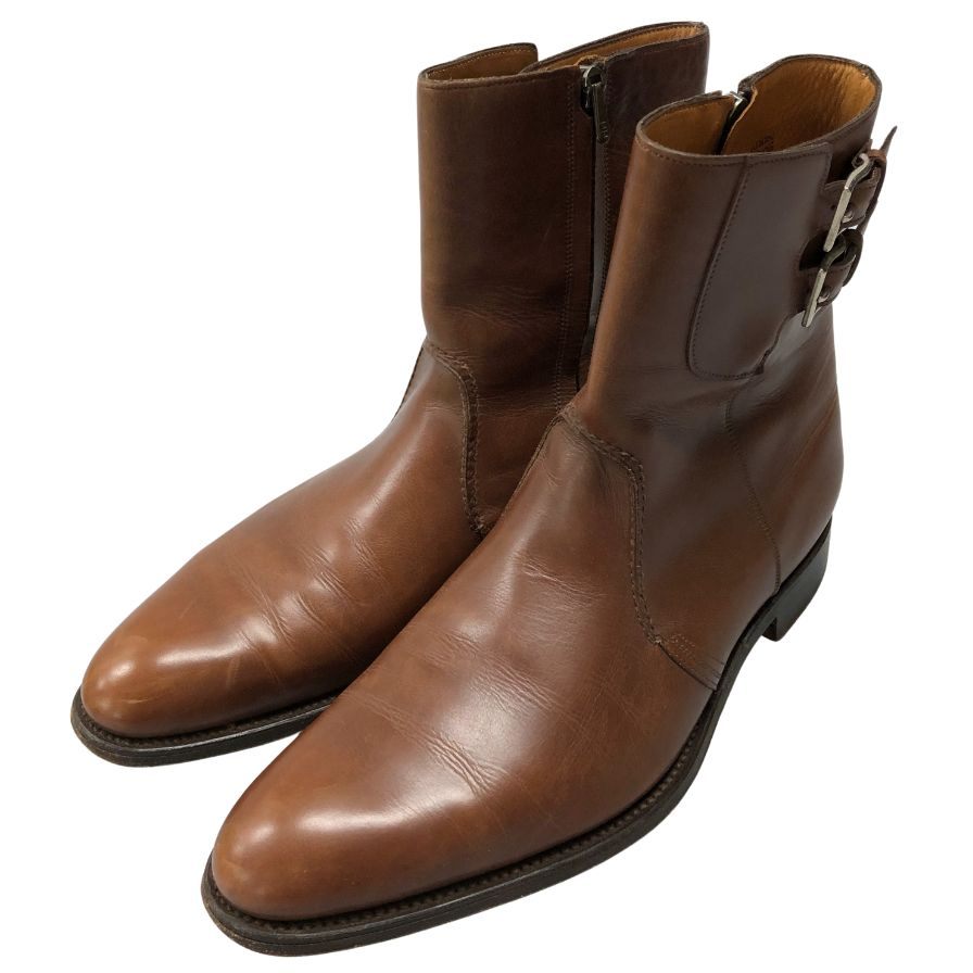 ジョンロブ ダブルバックルブーツ ウーバン サイズ8D ブラウン メンズ WOBURN JOHN LOBB 約27.0cm【LA】【中古】