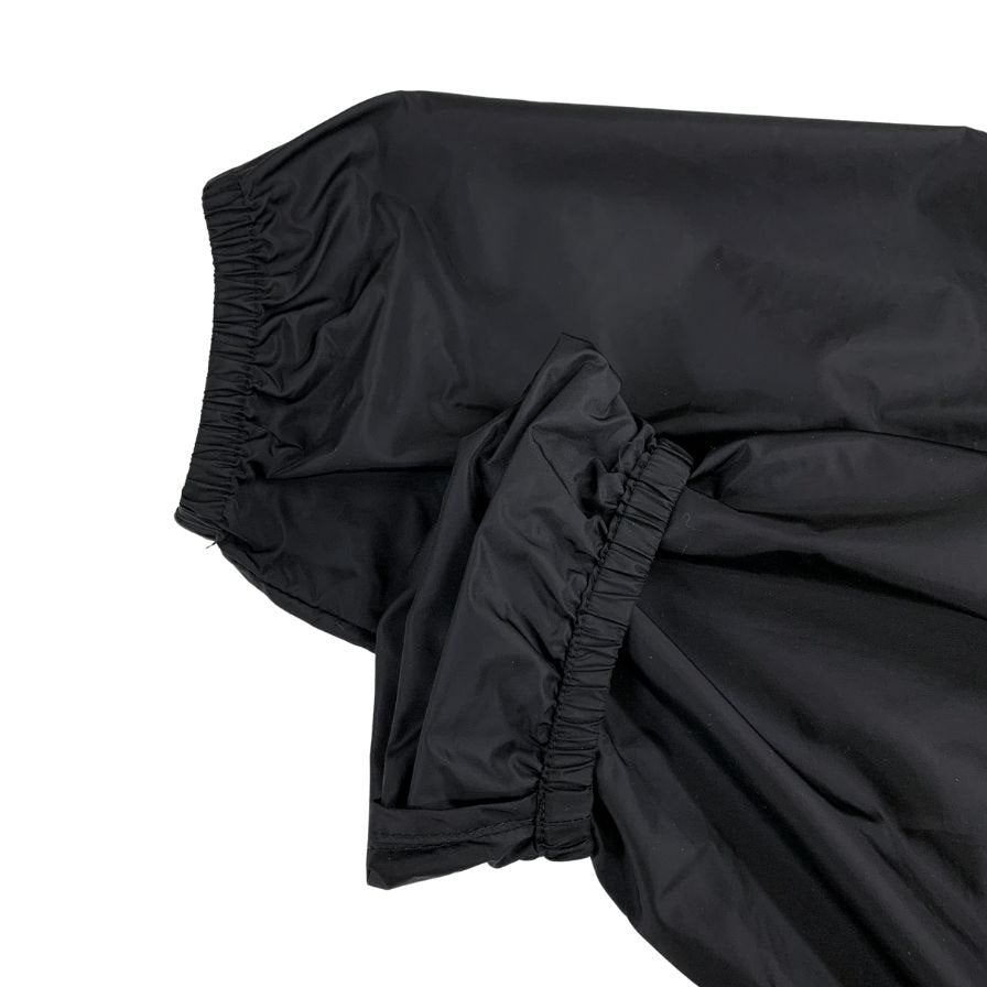 美品◆モンクレール 19SS ナイロンジャケット SARCELLE GIUBBOTTO フリル ブラック レディース サイズ2 MONCLER 【AFB38】