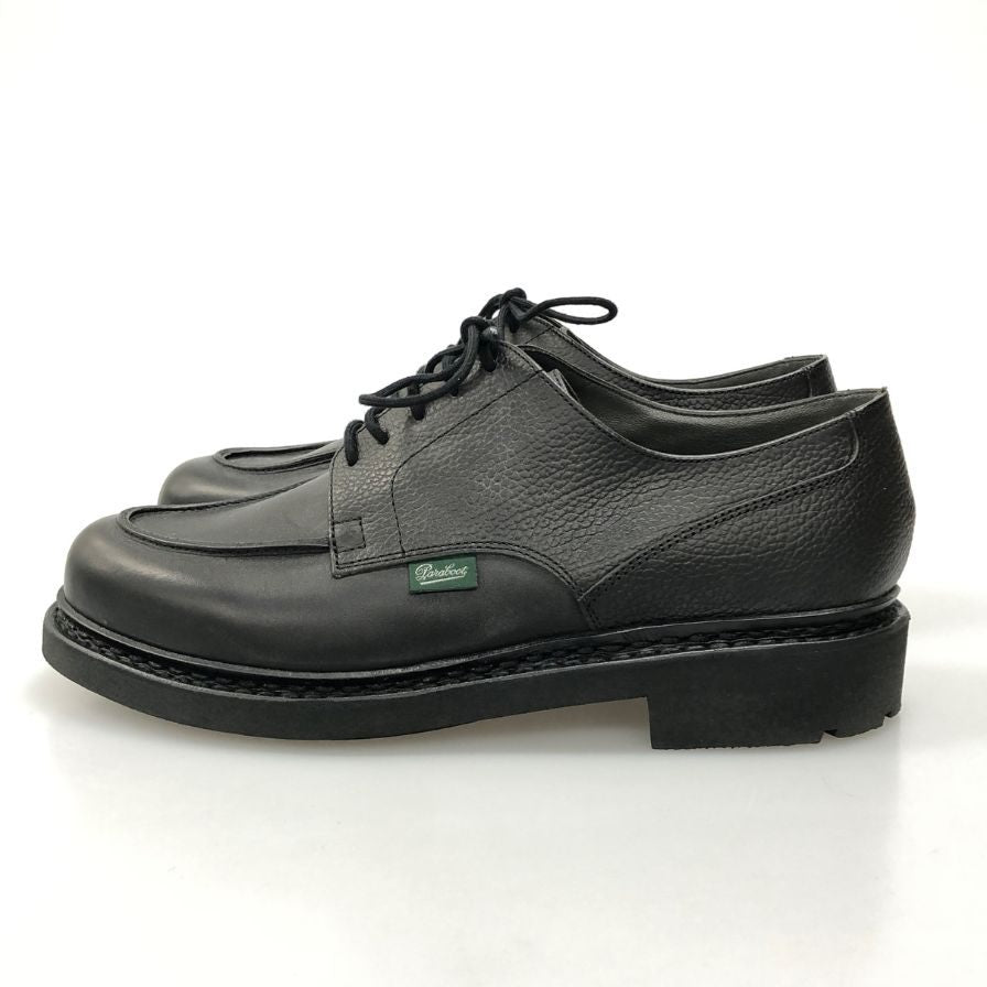 パラブーツ ジョセフ別注 シャンボード Uチップ グレインレザーリスレザーコンビ ブラック サイズUK7 PARABOOT JOSEPH ビジネスシューズ 約25.5cm【LA】【中古】