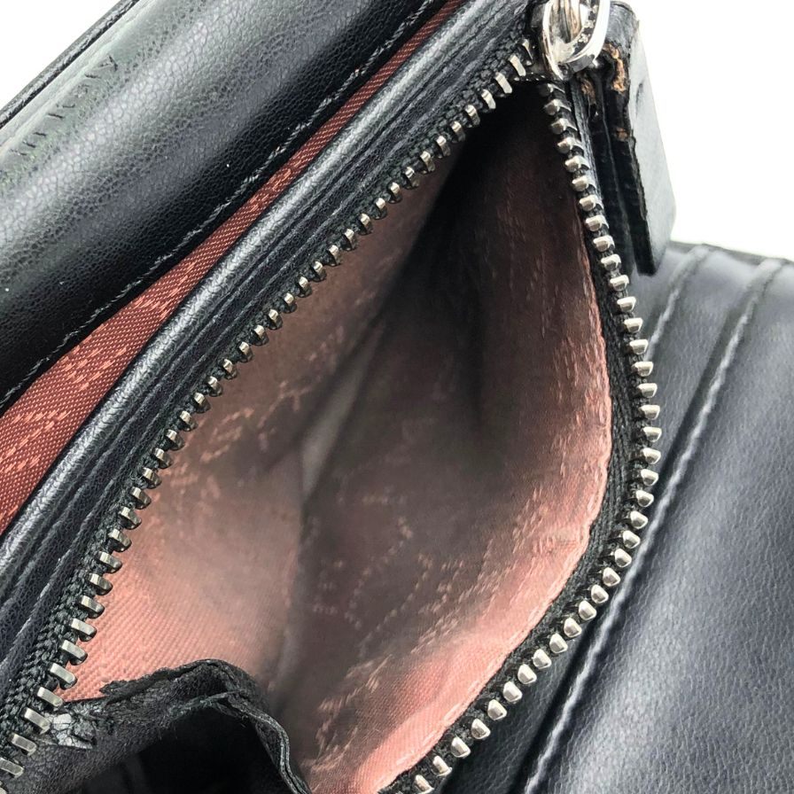 ステラ マッカートニー 三つ折り財布 チェーン ファラベラ スター ブラック系 レディース Stella McCartney【AFI14】
