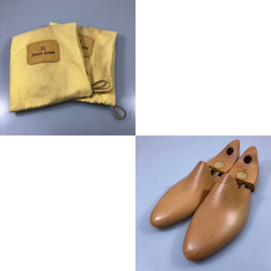 ジョンロブ ラッセル パンチドキャップトゥ ブラック サイズ8E JOHN LOBB ビジネスシューズ 約26.5cm【LA】【中古】