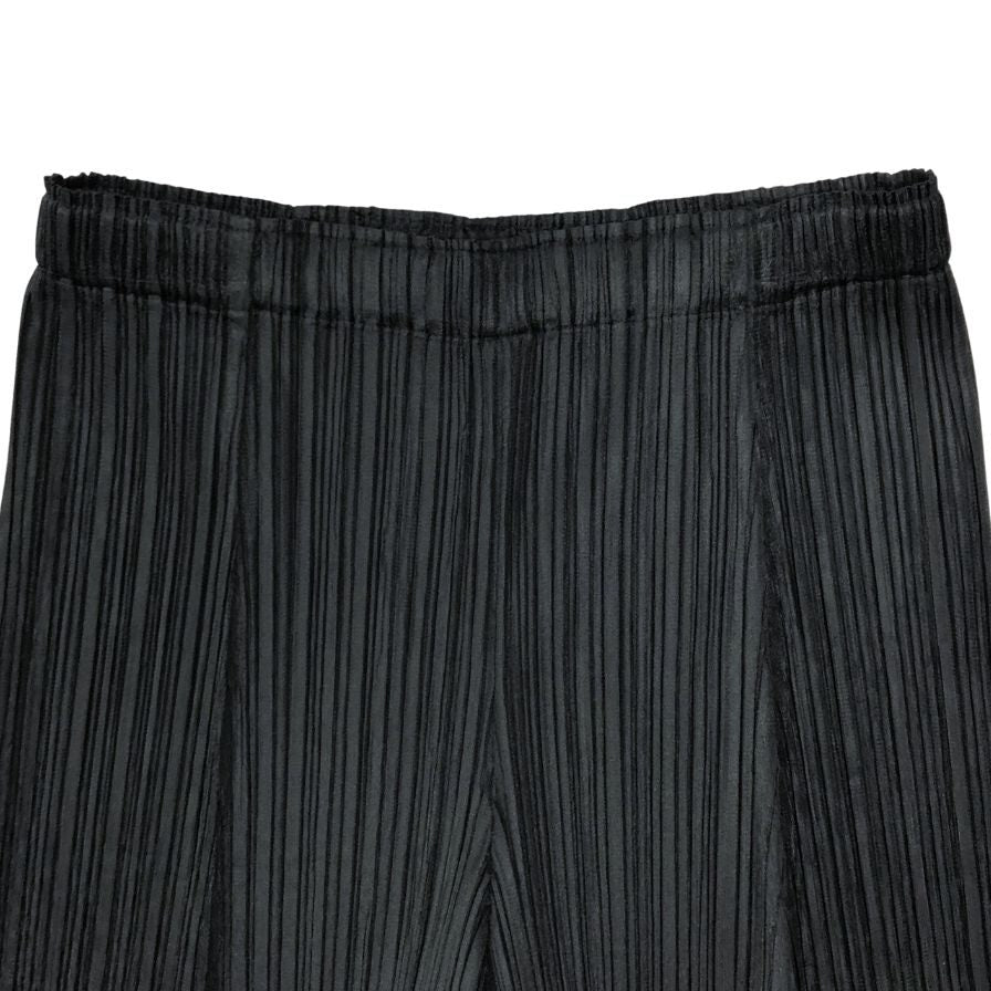 プリーツプリーズ イッセイミヤケ パンツ THICKER BOTTOMS ポリエステル サイズ5 レディース ブラック PLEATS PLEASE ISSEY MIYAKE 【AFB38】