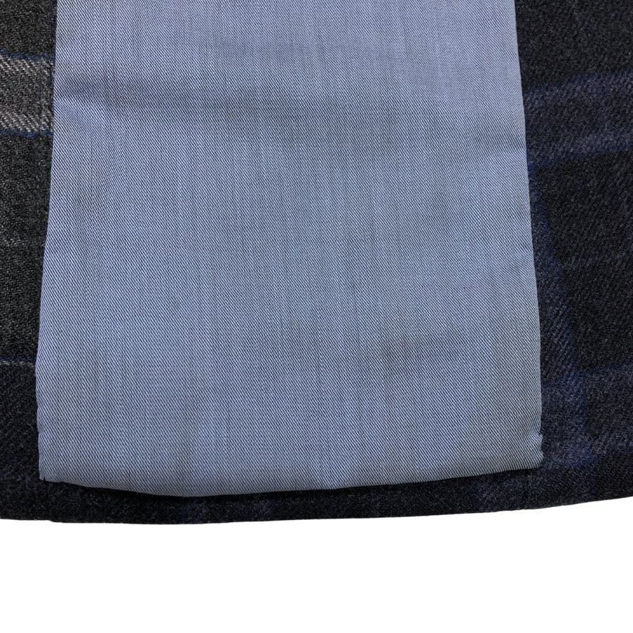 中古◆ブリオーニ 2B ウールジャケット ブルーチェック サイズXS メンズ イタリア製 Brioni 【AFB36】