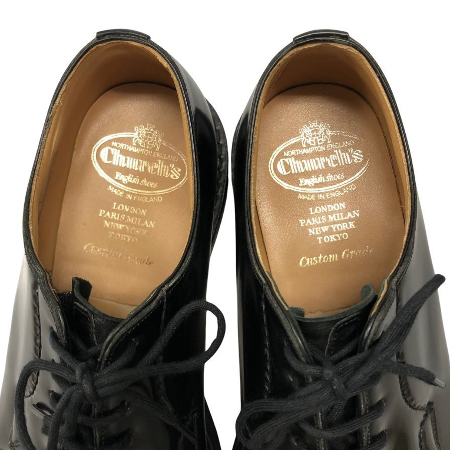 チャーチ レザーシューズ シャノン 5都市 103ラスト メンズ ブラック サイズUK8F Church's SHANNON ビジネスシューズ 約26.5cm【LA】【中古】