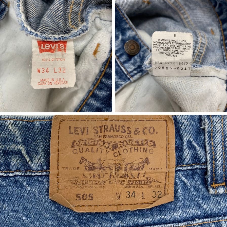 リーバイス デニム 505 90S ボタン裏864 インディゴ メンズ サイズ W34 L32 LEVI’S 【AFB44】