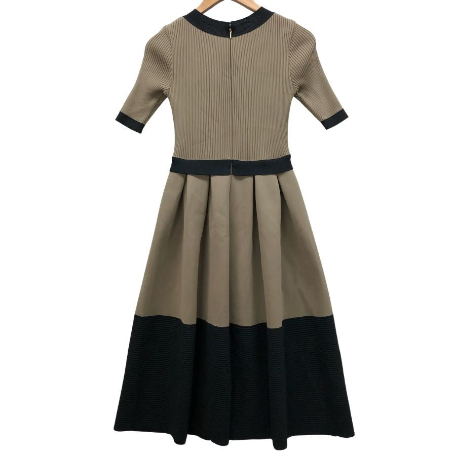 美品◆エポカ ニットワンピース ブラウン×ブラック レディース サイズ38 EPOCA 【AFB22】