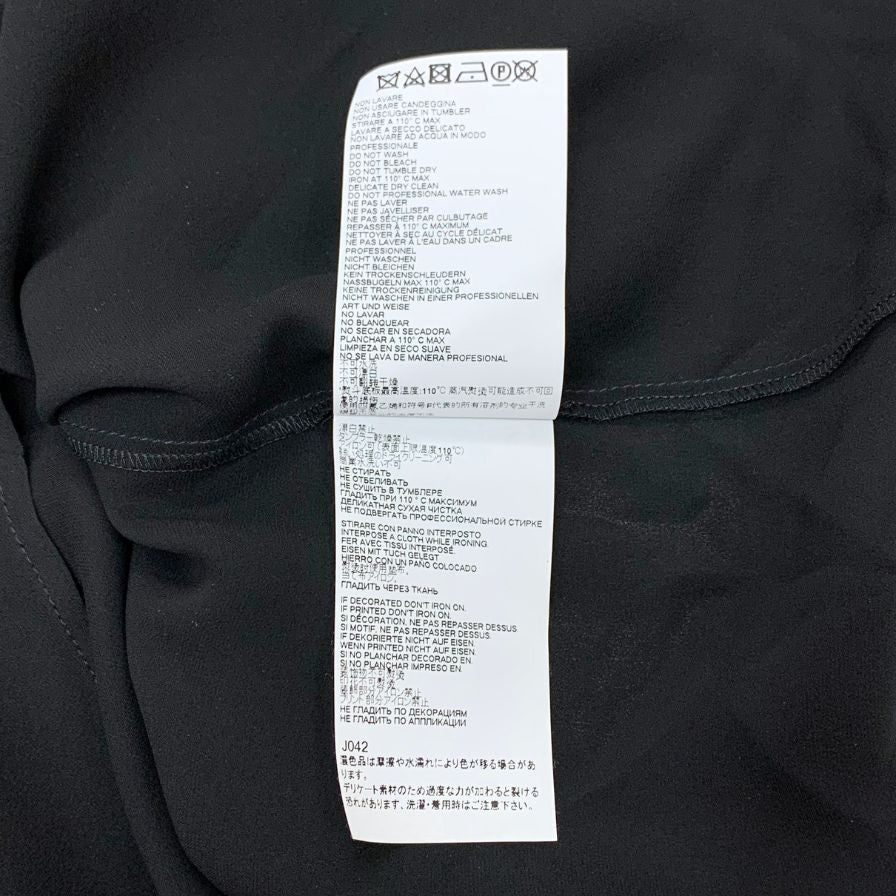 中古◆ディースクエアード ノースリーブ トップス ロゴプレート シルク100% レディース サイズ44 ブラック DSQUARED2 【AFB6】