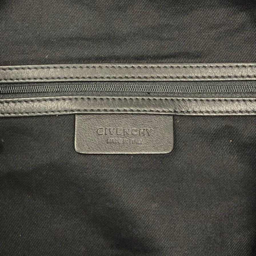 ジバンシー 2WAY ハンドバッグ ナイチンゲール キャンバス レザー コットン ネイビー ブラック GIVENCHY【AFE12】