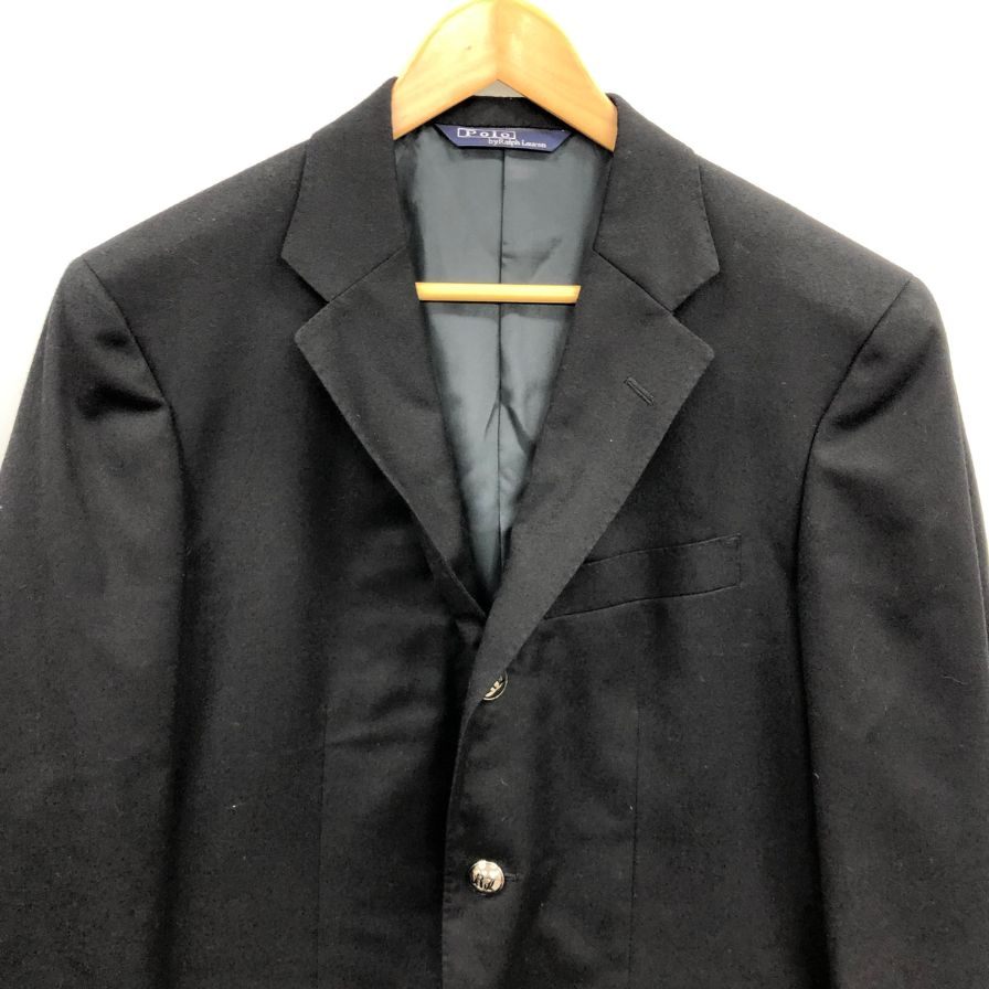 美品◆ポロ ラルフローレン テーラード ジャケット 段返り3B 銀ボタン RLロゴ ウール メンズ サイズA4 POLO RALPH LAUREN 【AFB12】