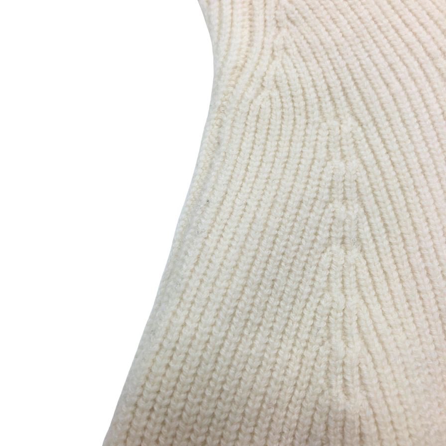 極美品◆コラム 22AW ニットカーディガン ジップアップ ホワイト カシミヤ混 レディース サイズF COLUMN 【AFB24】