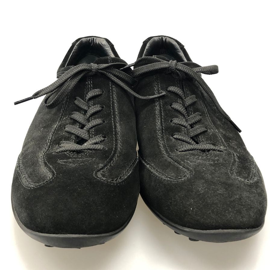 トッズ シューズ ドライビングシューズ レースアップ スエード ブラック メンズ サイズ7.5 TOD’S 約26.0cm【AFC47】