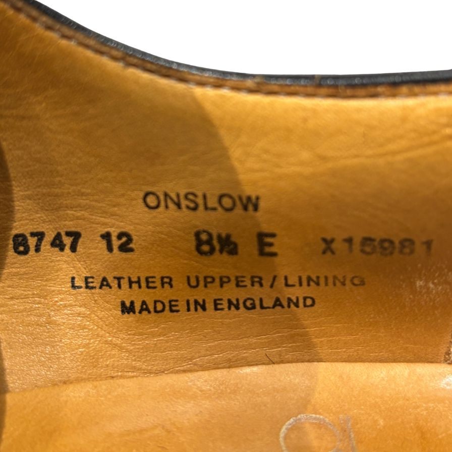 クロケット&ジョーンズ レザーシューズ オンスロー サイズUK8.5E メンズ ブラック CROCKETT&JONES ビジネスシューズ 約27.0cm【LA】【中古】
