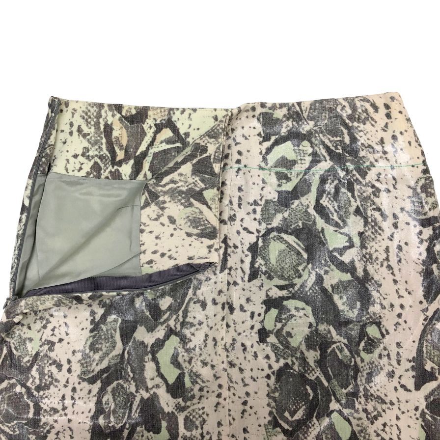 アクネ ストゥディオズ ひざ丈スカート 総柄 ヘビ柄 ポリエステルコーティング レディース サイズ 36 ACNE STUDIOS【AFB29】